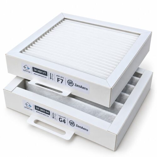 Set di filtri compatibili Aerauliqa QR180A / QR180M / QR180PH / QR230E F7 + G4, 200 × 200 × 46 mm