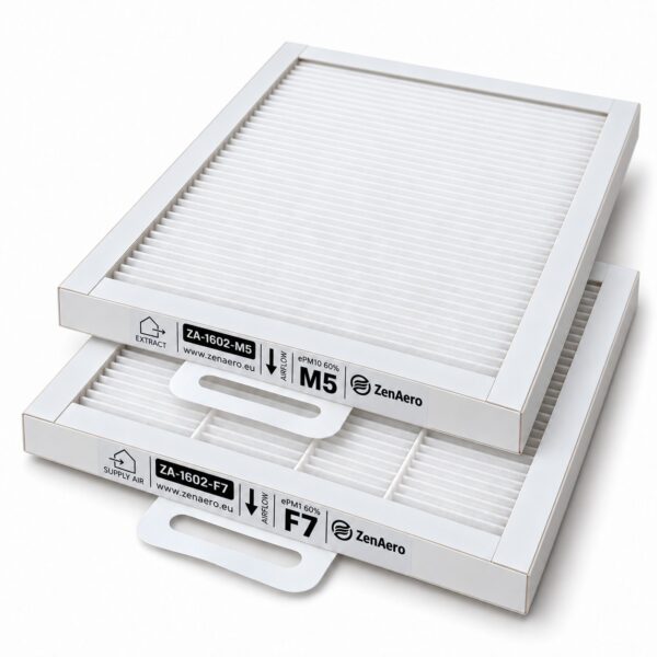 Aerauliqa QR280A, QR280E, QR280M e QR280PH – set di filtri compatibili F7 + M5, ePM1 60% + ePM10 60%, 250 × 183 × 21 mm
