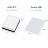 Dimensioni filtri Aldes InspirAIR Home SC 150: F7 150 × 190 × 47 mm e G4 con telaio metallico 150 × 200 mm