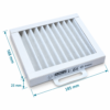 Dimensioni filtri Salda Smarty 2XP G4 + G4 185 × 168 × 25 mm