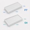 Dimensioni filtri Salda Smarty 2XV: F7 270 × 121 × 25 mm e G4 270 × 187 × 25 mm