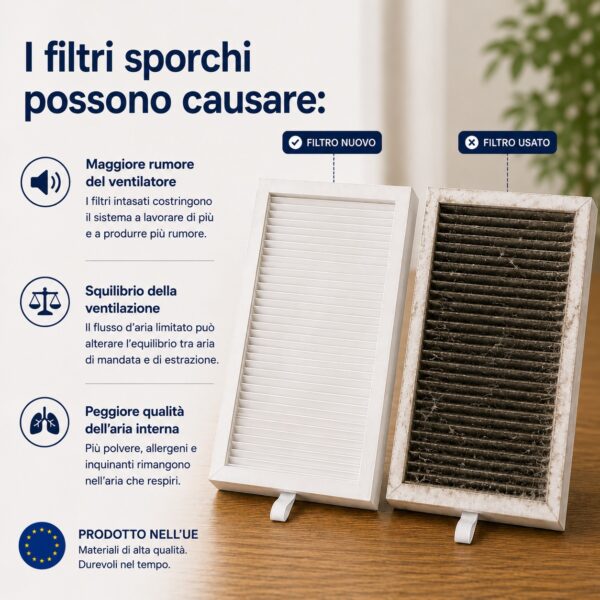 filtro nuovo vs filtro usato VMC