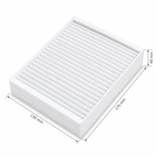 Medidas filtro G4 Siber DF EVO 1, DF EVO 2, DF OPTIMA, DF BASIC, Zehnder EVO 1 y EVO 2, 139 × 175 × 48 mm, DFFG4, 471100065