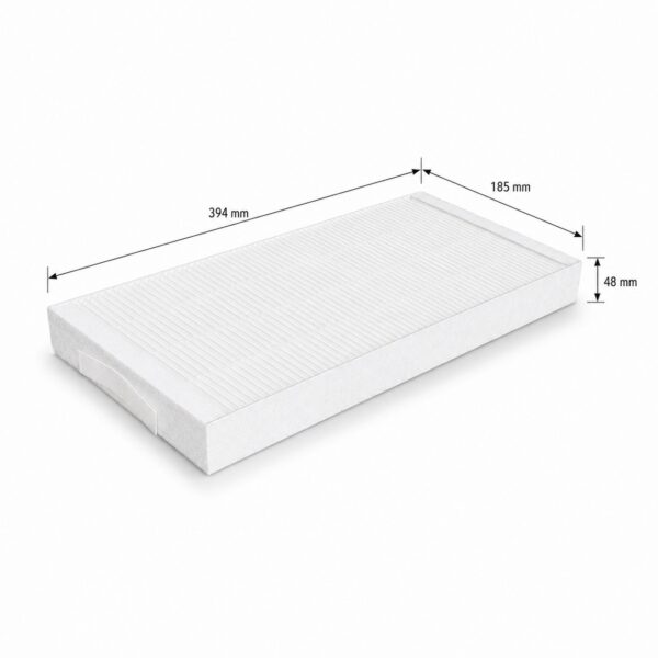 F7-Filter für Stiebel Eltron LWZ 180, LWZ 280, LWZ 180 Enthalpie, LWZ 280 Enthalpie und VRC-W 400, 394 × 185 × 48 mm, 234208
