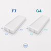 Abmessungen des kompatiblen F7 + G4 Filtersets für Vaillant recoVAIR VAR 260/4 und VAR 360/4: F7 492 x 161 x 47 mm, G4 492 x 165 x 47 mm.