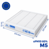 Dimensioni filtri Vortice HRI 200 FLAT / HRI 200 PHANTOM M5 + M5 – 227 × 212 × 24 mm