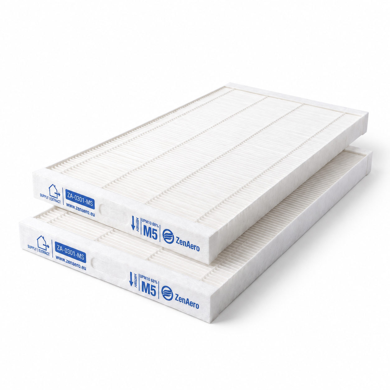 Juego ZenAero compatible M5 ePM10 60% para Vortice VORT 350 AVEL, VORT 350 AVEL H y VORT 550 AVEL