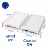 Mitsubishi Electric SVL-150CZPV-E / SVL-200CZPV-E – Set di filtri compatibili ePM1 60% + ISO Coarse (F7 + G4), 139 × 175 × 48 mm